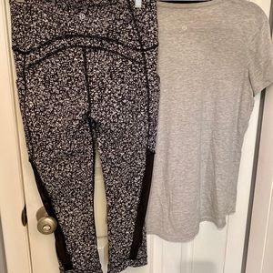 Lululemon BUNDLE speed up crop Live tee size 6/8
